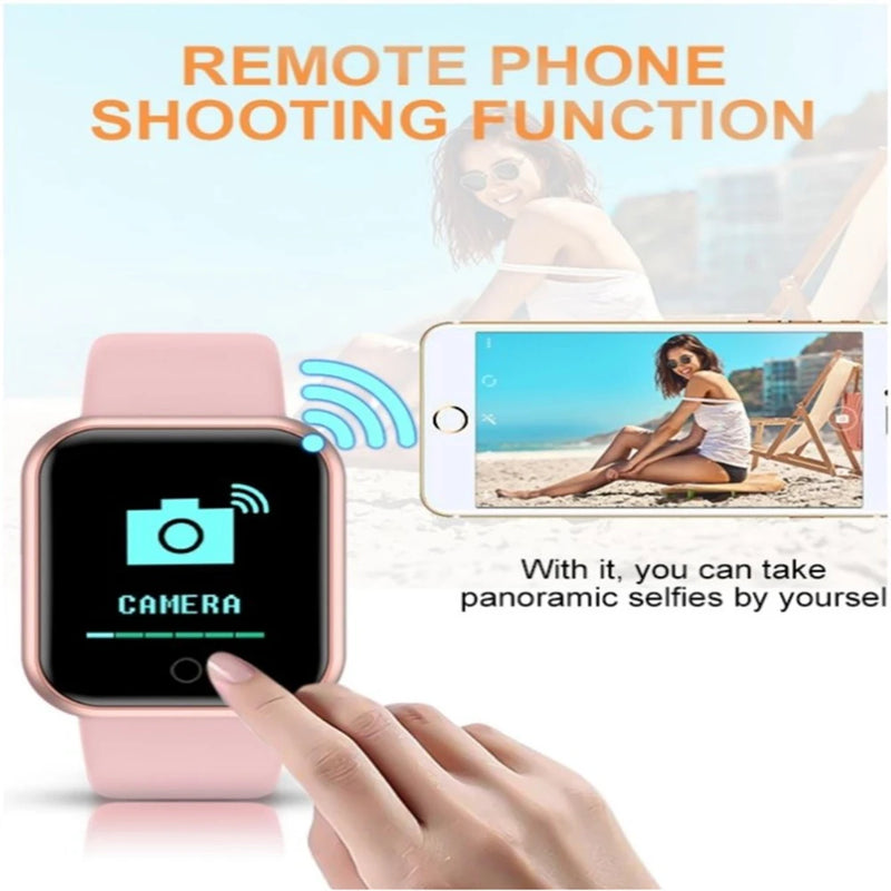 Relógio smartwatch X10 unissex a prova d'água com monitor de frequência cardíaca e função pressão sanguínea compatível a apple e android