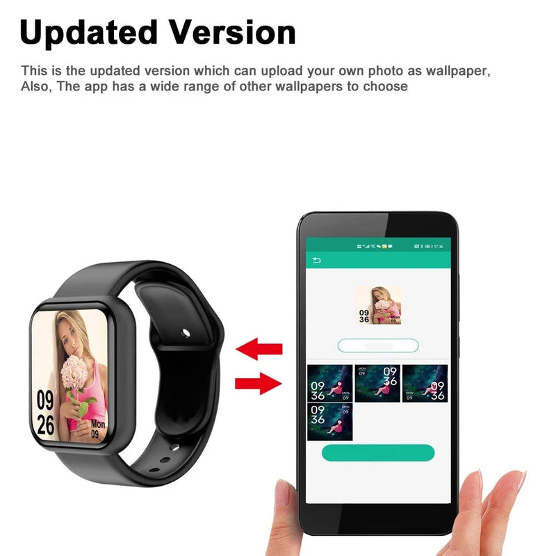 Relógio smartwatch X10 unissex a prova d'água com monitor de frequência cardíaca e função pressão sanguínea compatível a apple e android
