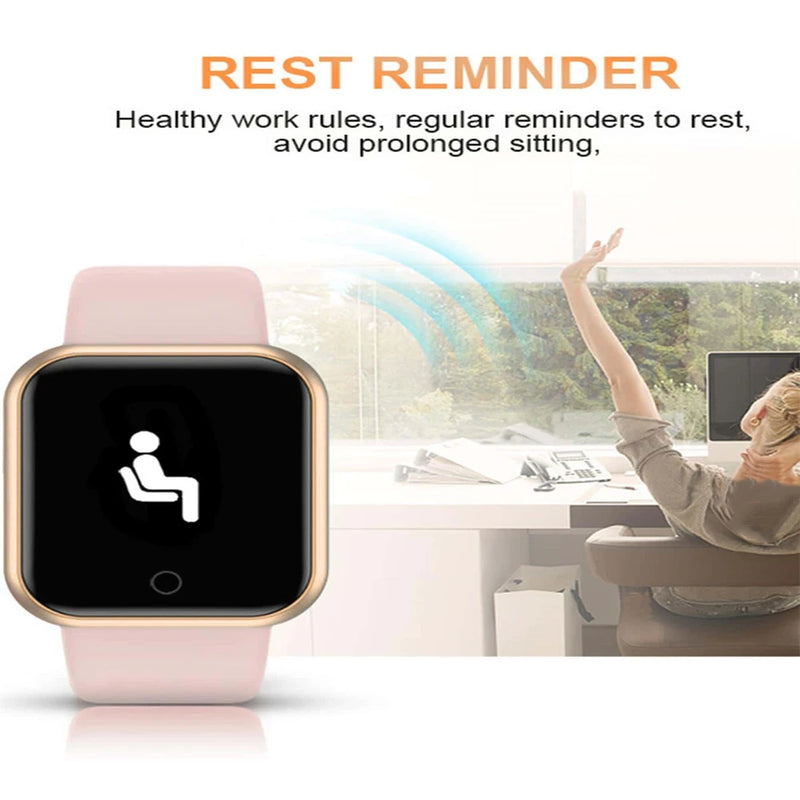 Relógio smartwatch X10 unissex a prova d'água com monitor de frequência cardíaca e função pressão sanguínea compatível a apple e android